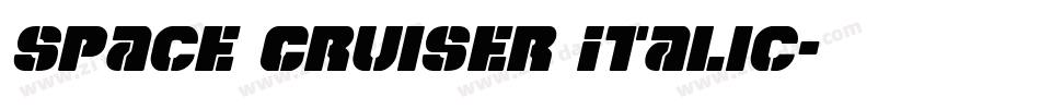Space Cruiser Italic字体转换